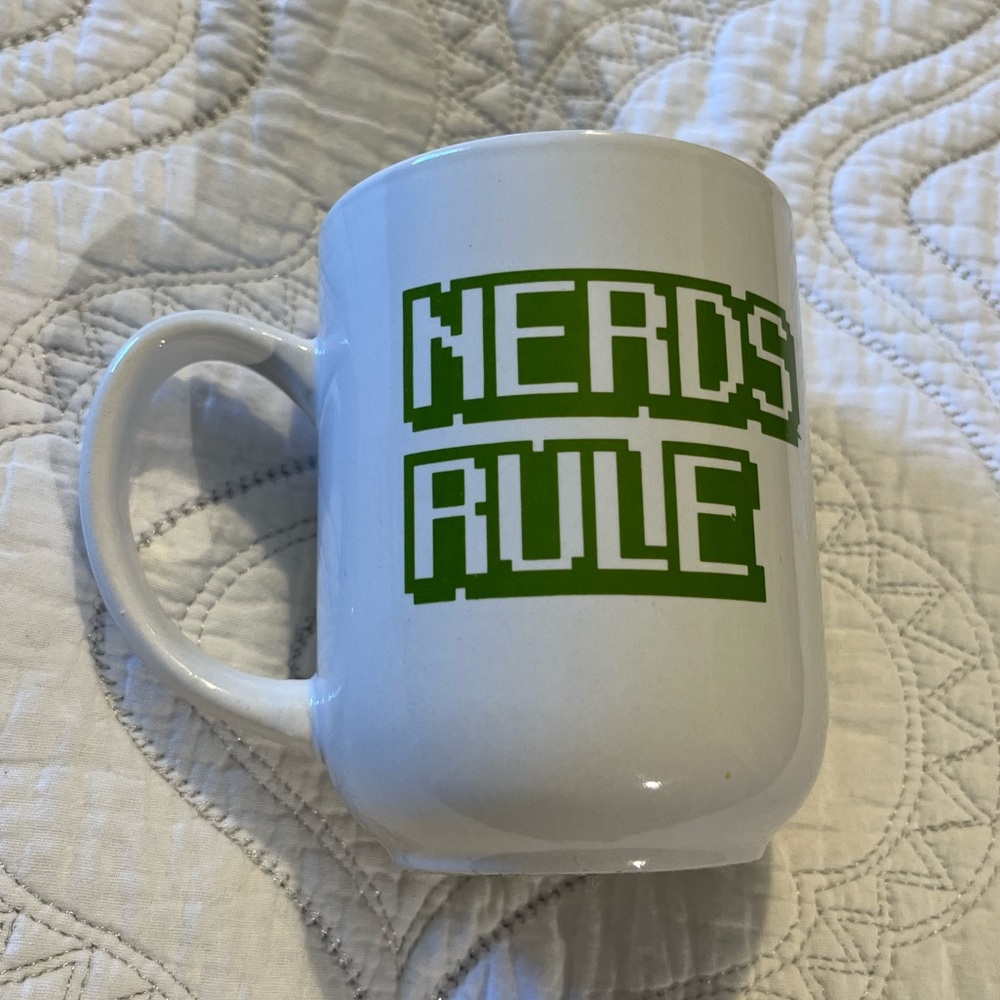 Royal Norfolk Green and White Nerds Rule Mug